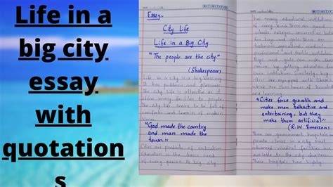 city life essay|life in a big city.